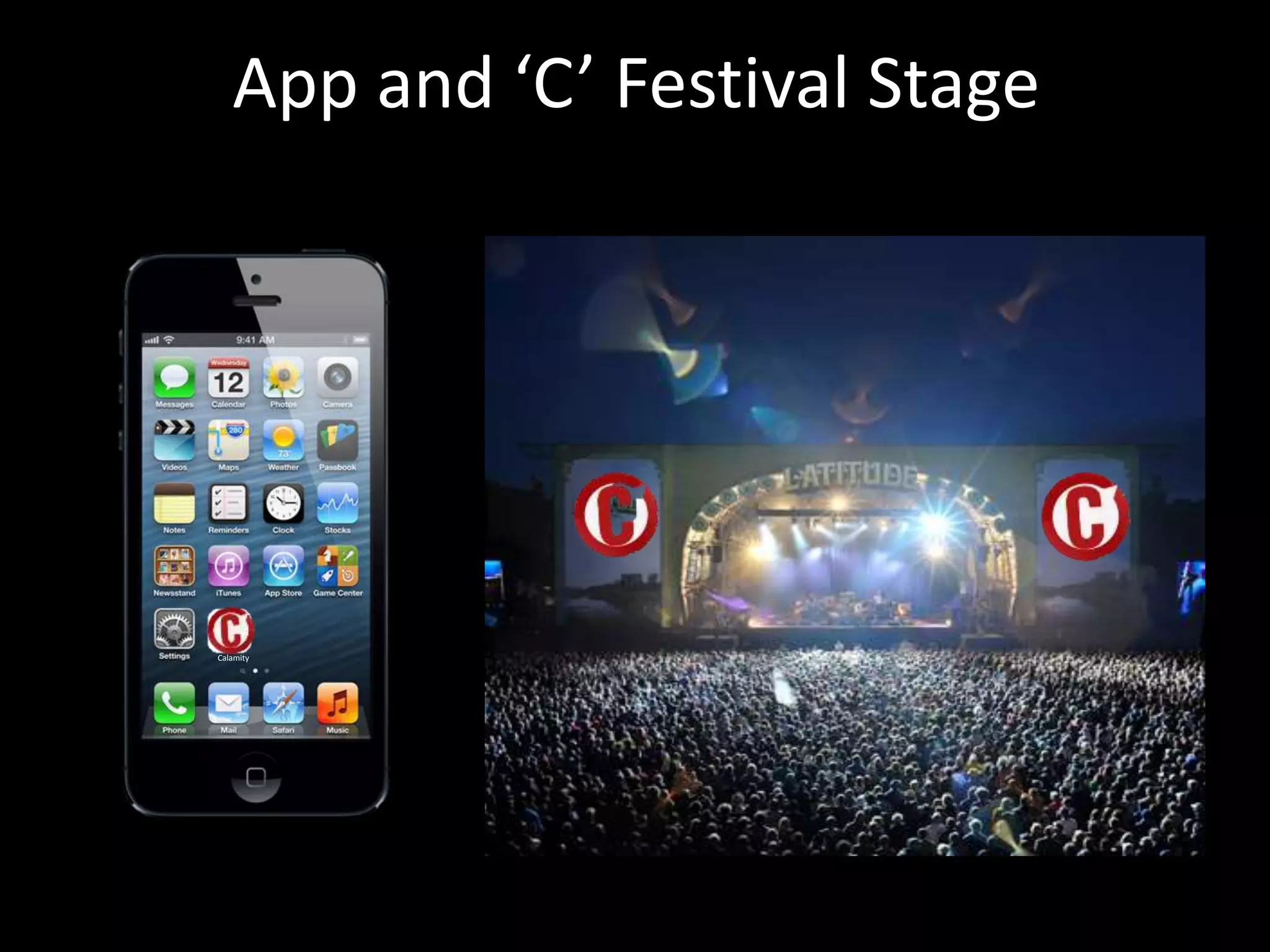 App and ‘C’ Festival Stage
Calamity
 