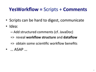 YesWorkflow: How to render a script as a workflow in half an hour! | PDF