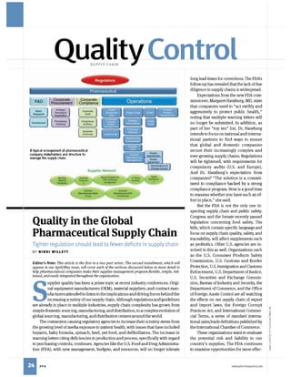 Quality in the Pharmaceutical Supply Chain  Part 1 - p