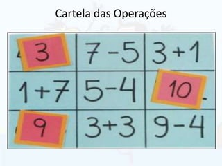 Cartela das Operações
 