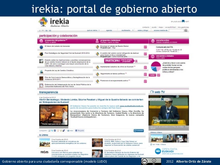 Resultado de imagen para irekia gobierno abierto portal imagenes