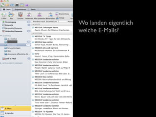Wo landen eigentlich
welche E-Mails?
 