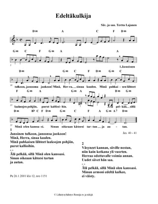 Laulujen Käännöksiä Suomesta Venäjäksi | PDF