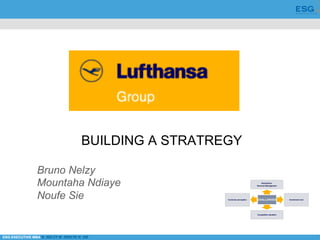 *ESG EXECUTIVE MBA B. NELZY M. NDIAYE N. SIE
BUILDING A STRATREGY
Bruno Nelzy
Mountaha Ndiaye
Noufe Sie
 