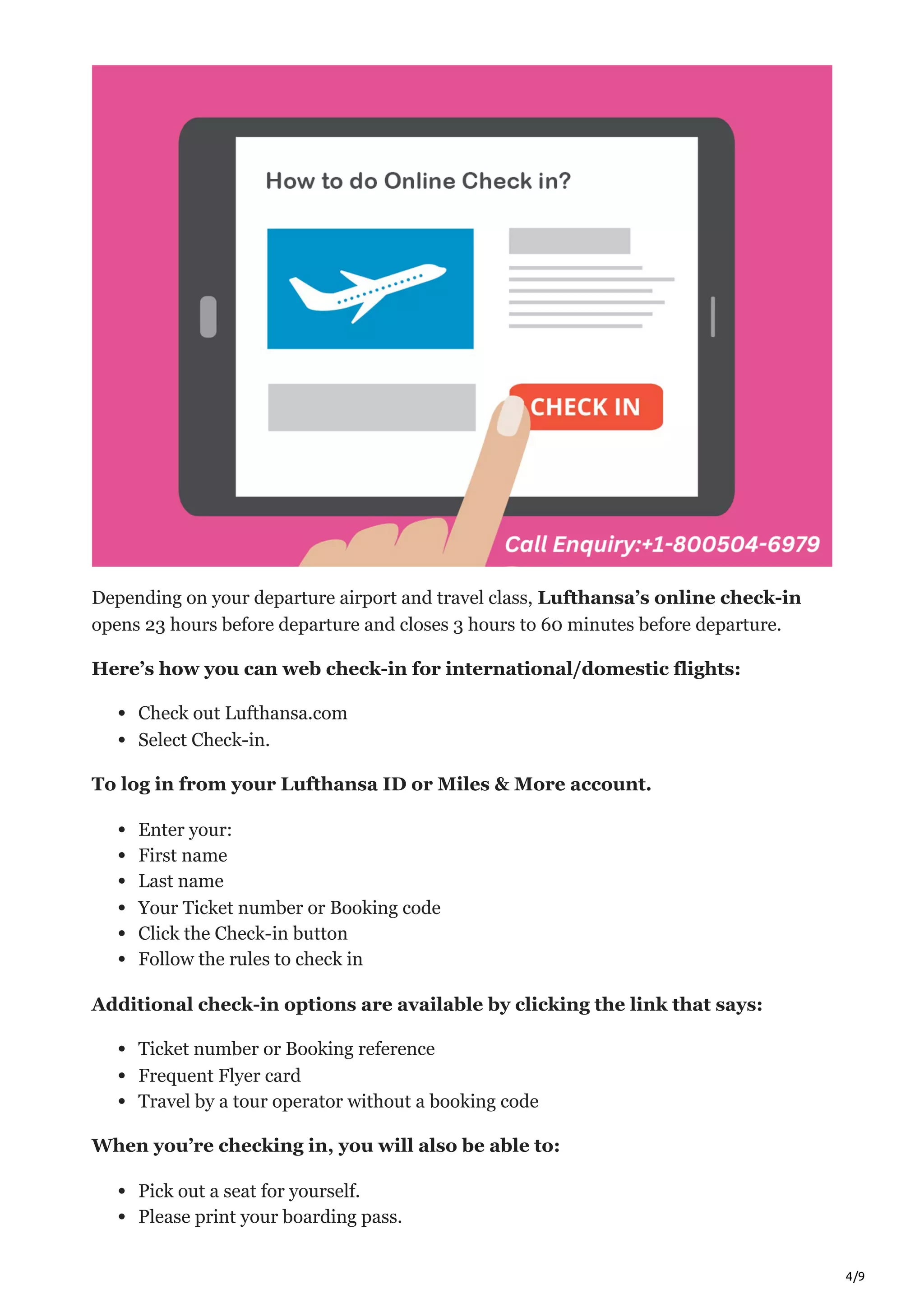 Lufthansa Airlines Checkin Process PDF