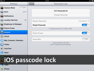 iOS passcode lock
 