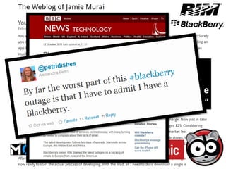 “Our SDK / development platform is like a
rundown 1990′s Ford Explorer……
      …..Offer shit tools and we shouldn’t be
           surprised when we see shit apps.”
 