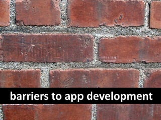 barriers to app development
 