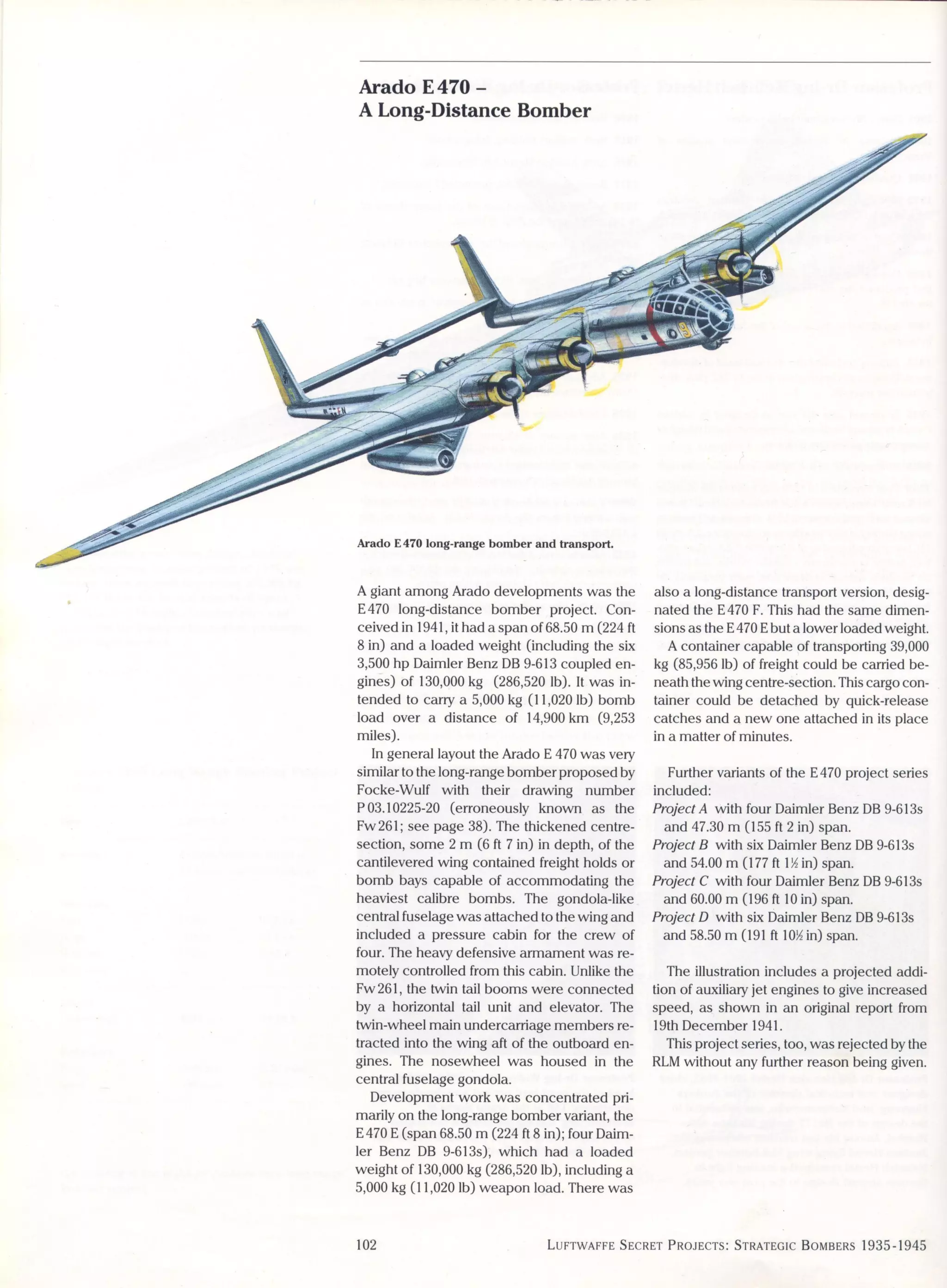 Luftwaffe: secret projects strategic bombers 1935-1945