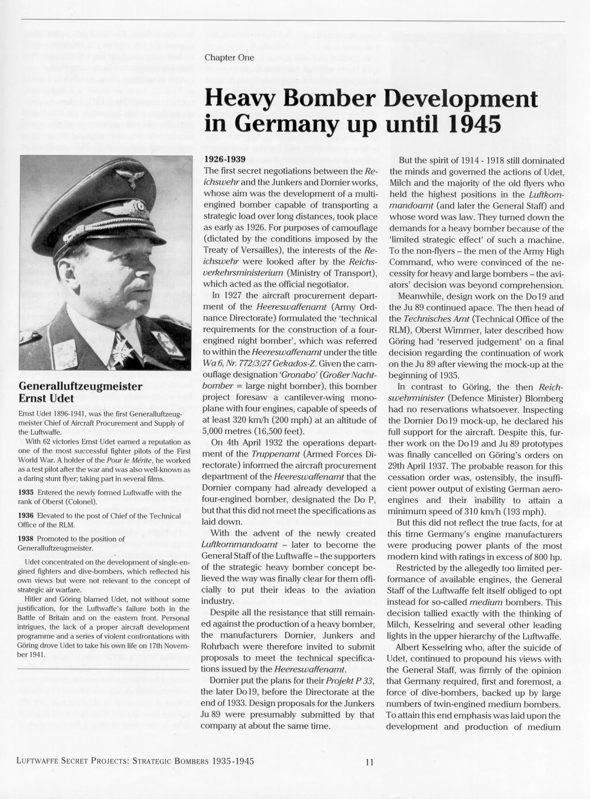 Luftwaffe: secret projects strategic bombers 1935-1945