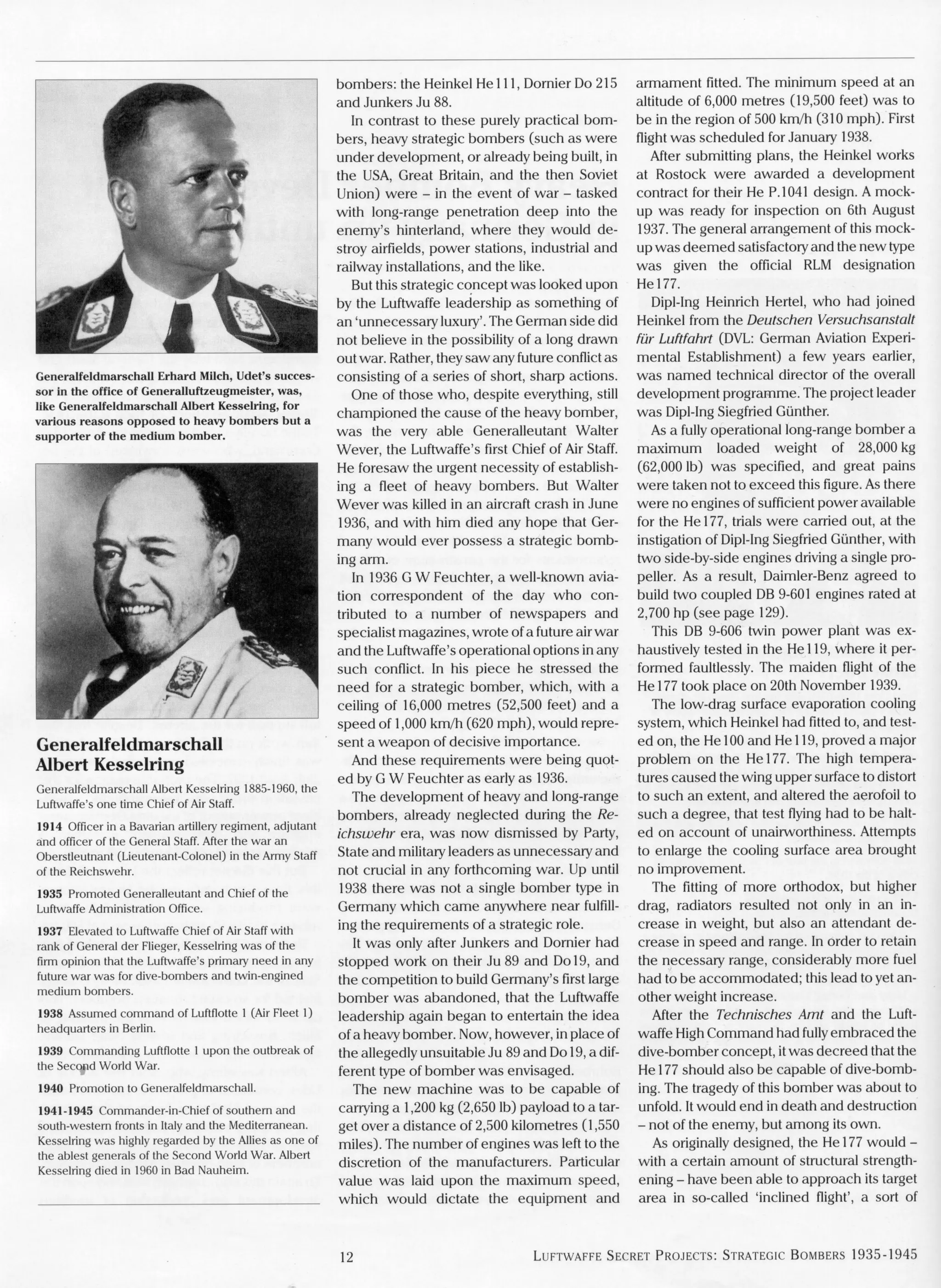 Luftwaffe: secret projects strategic bombers 1935-1945