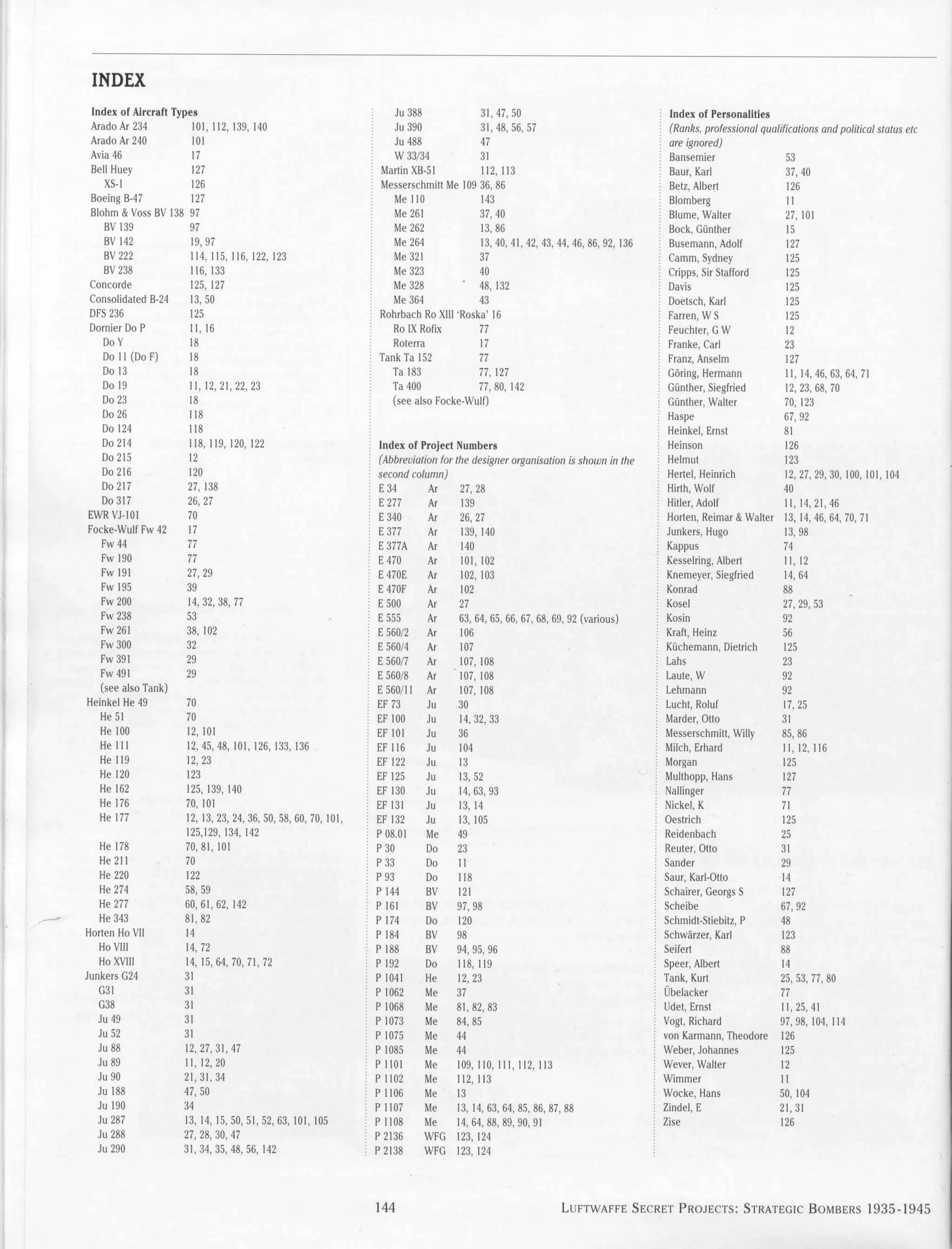 Luftwaffe: secret projects strategic bombers 1935-1945