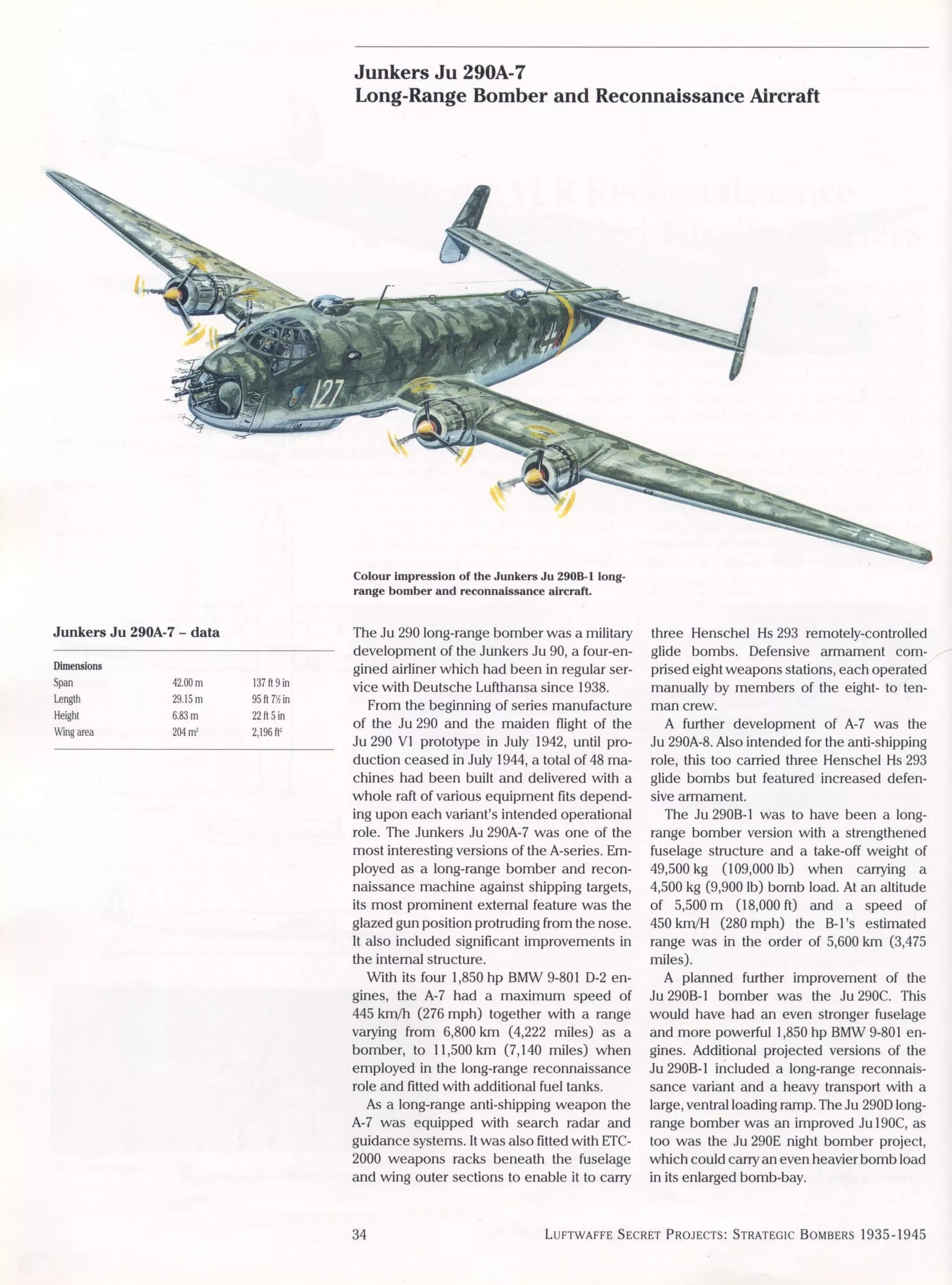 Luftwaffe: secret projects strategic bombers 1935-1945