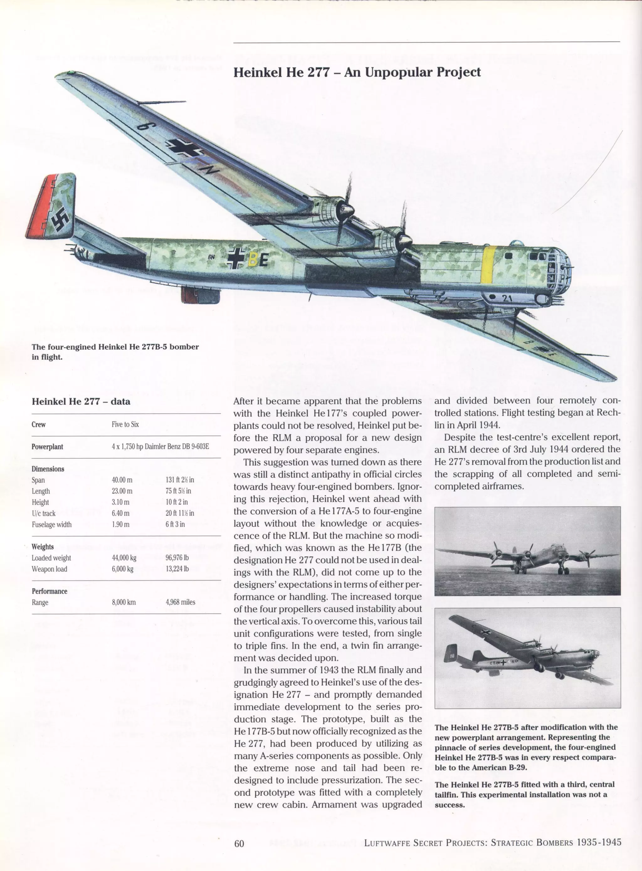 Luftwaffe: secret projects strategic bombers 1935-1945