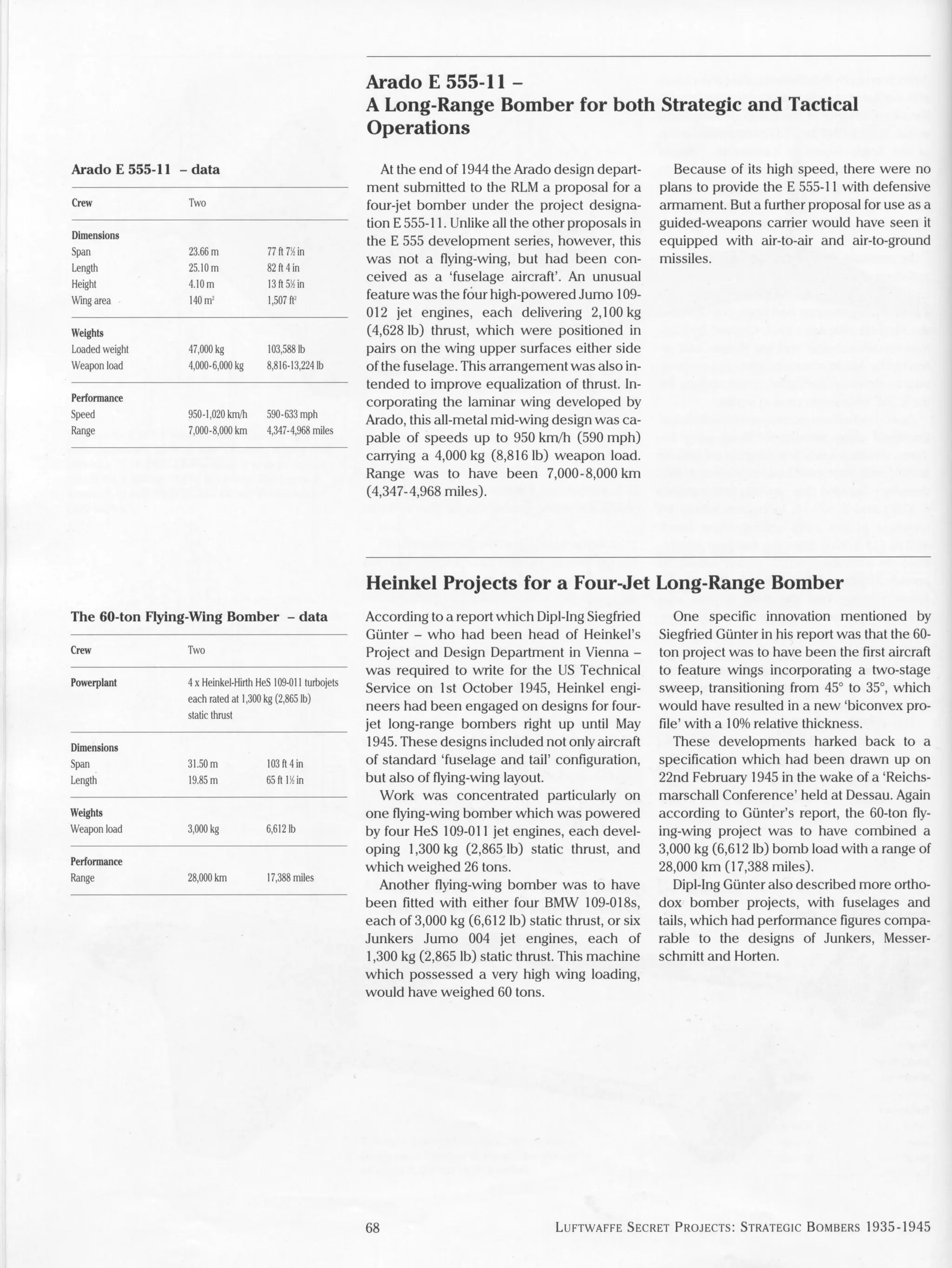 Luftwaffe: secret projects strategic bombers 1935-1945