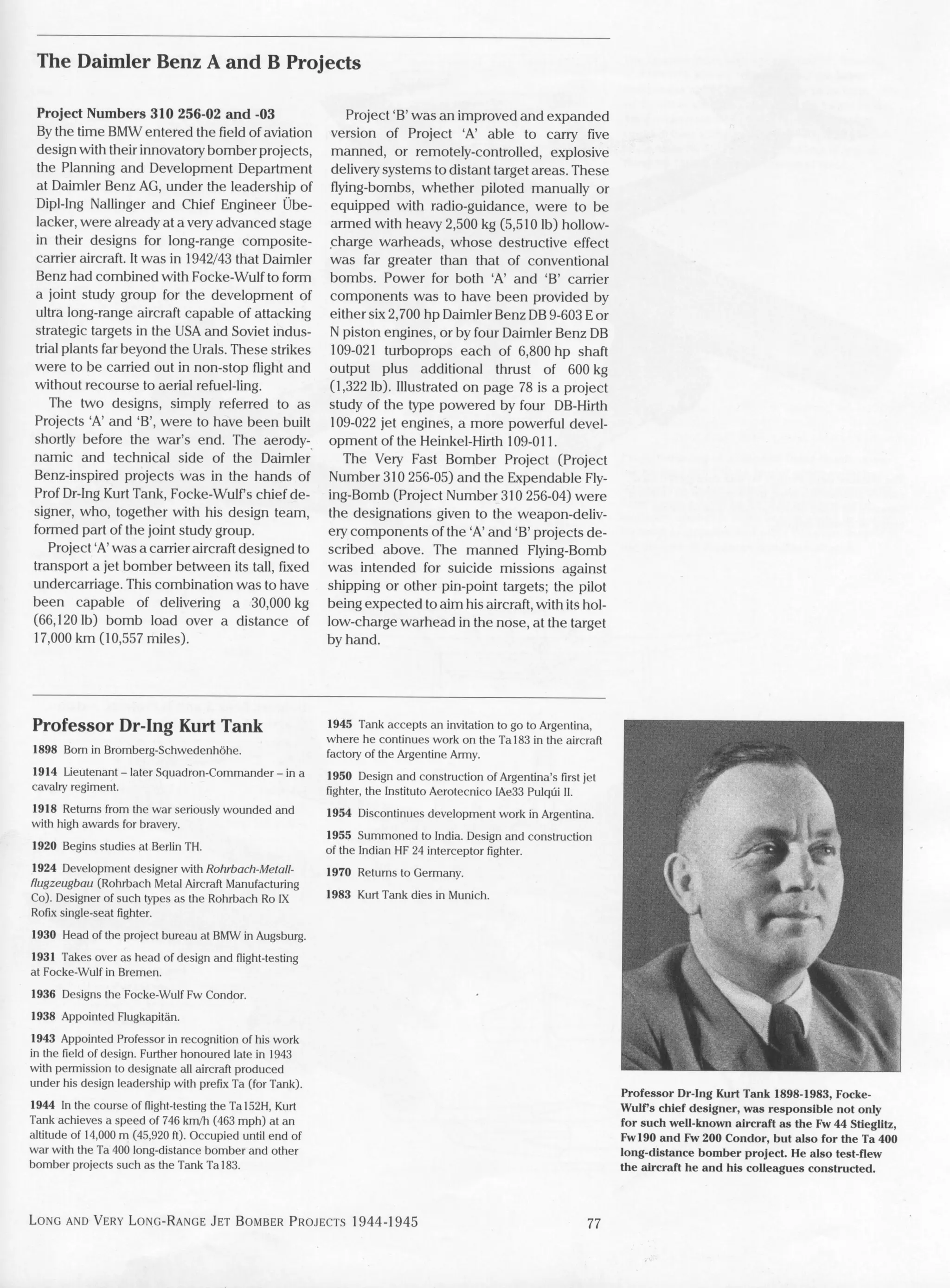 Luftwaffe: secret projects strategic bombers 1935-1945