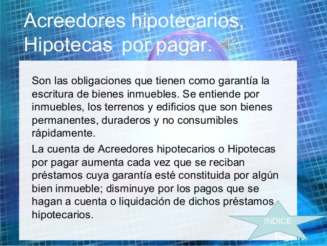 Concepto De Hipotecas Por Pagar En Contabilidad