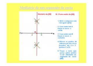 Mediatriz de um segmento de recta
 