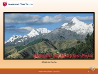 Callejón de Huaylas
VANESSA ANGELES APONTE * PSICOLOGIA 29
 