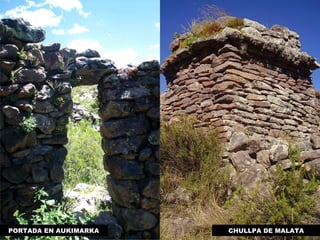 PORTADA EN AUKIMARKA CHULLPA DE MALATA 
 