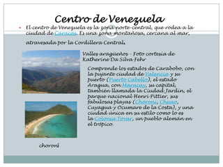 Lugares turisticos de venezuela (centro de venezuela) | PPT