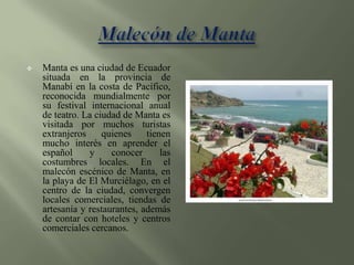 Cascadas de San Rafael Hermosas cascadas ubicadas al noreste de Quito . Estas son las cascadas más grandes de Ecuador. El agua cae 160 metros formando una impresionante nube al tocar el suelo. Después de una caminata de 2 kilómetros por un sendero hermoso con mucha flora y fauna se llega a estas cascadas.