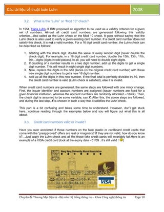 Luhn algorithm | PDF