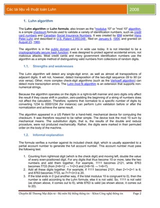 Luhn algorithm | PDF