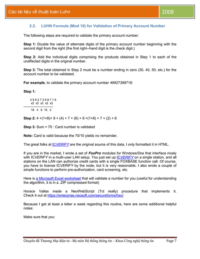 Luhn algorithm | PDF | Programming Languages | Computing