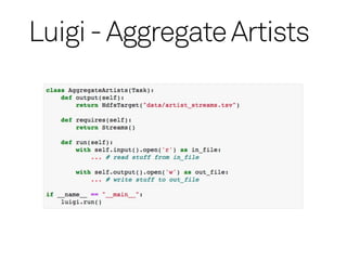 Luigi - Batch Data Processing in Python (PyData SV 2013) | PDF