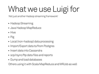 Luigi - Batch Data Processing in Python (PyData SV 2013) | PDF