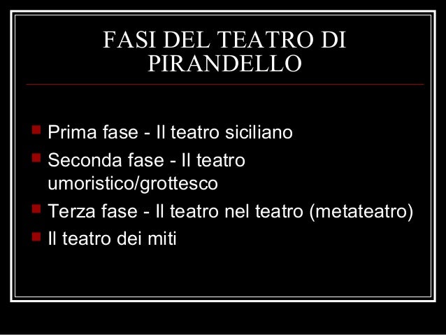 La Raccolta Di Opere Teatrali Di Pirandello