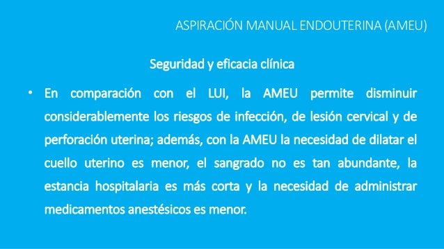 Lui (legrado uterino instrumental) y ameu