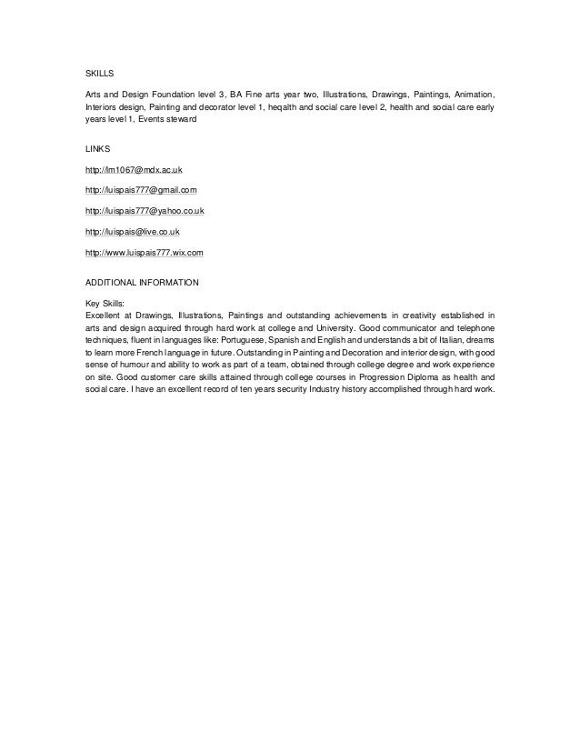 social care cv