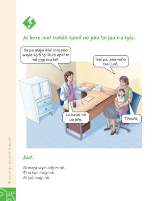 Jé kore nìo# iratöö tàneî në jnia #ei jau ira tyia.
Ila pa majyi ikíé# ™™ yoo
wayie kò#ö #ò# iku#o apé# m
në ™™ ora ké#.

‘<@ jnia sa@ jàu. Jau j™ kíé# Jé Jeu Jeï#

La irasa@ në
pa je#e.

Tsei pa, àsia wa#ei
tsei juo#.

Ti#ma#ä.

Júa#.
#Aï majyi si#yei adõ m në.
#Ë# tá tsei majyi në.
#Aï juö majyi në.

118

Chinanteco U M3 LA int.indd 118

02/07/12 12:23 p.m.

 