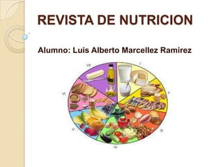 REVISTA DE NUTRICION
Alumno: Luis Alberto Marcellez Ramirez

 