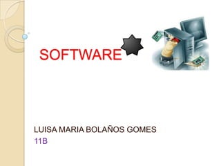 SOFTWARE



LUISA MARIA BOLAÑOS GOMES
11B
 