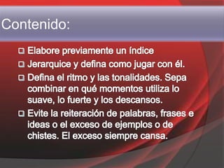 Contenido: