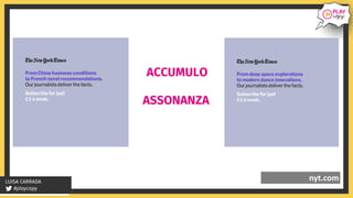 #playcopy
LUISA CARRADA
ACCUMULO
ASSONANZA
nyt.com
 
