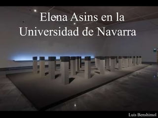 Elena Asins en la
Universidad de Navarra
Luis Benshimol
 