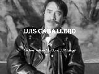 Luis Caballero
              Por
Andrés Felipe Maldonado Muñoz
              11-4
 
