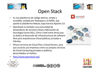Implementación de Cloud Computing con Software Libre y medidas de ...