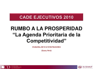 Luis carranza - La Agenda de la Competitividad 