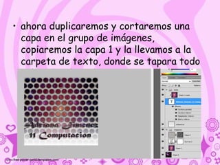 Ahora creamos una nueva capa en el grupo de texto y escribimos lo que queramos, pinchamos opciones de función, vamos a bisel y relieve y aplicamos lo que nos guste mas