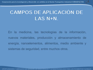 En la medicina, las tecnologías de la información, nuevos materiales, producción y almacenamiento de energía, nanoelementos, alimentos, medio ambiente y sistemas de seguridad, entre muchos otros. 
