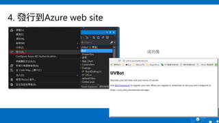4. 發行到Azure web site
成功後
 