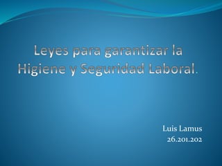Luis Lamus
26.201.202
 