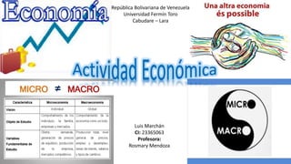 República Bolivariana de Venezuela
Universidad Fermín Toro
Cabudare – Lara
Luis Marchán
CI: 23365063
Profesora:
Rosmary Mendoza
 