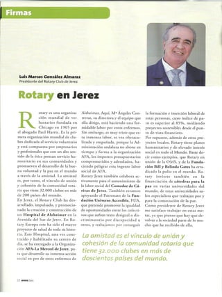 Luis marcos presidente del club rotary jerez
