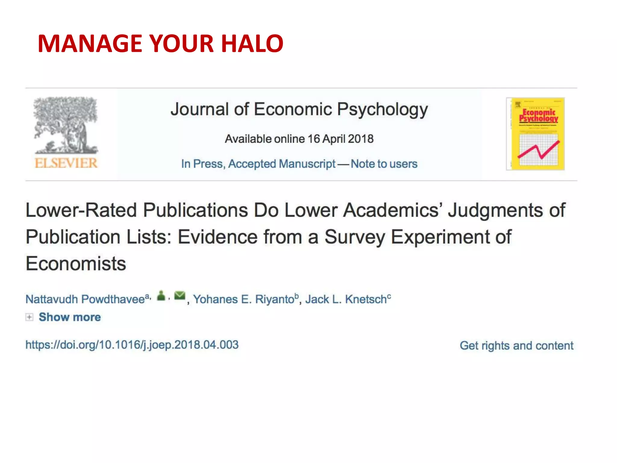 MANAGE YOUR HALO
 